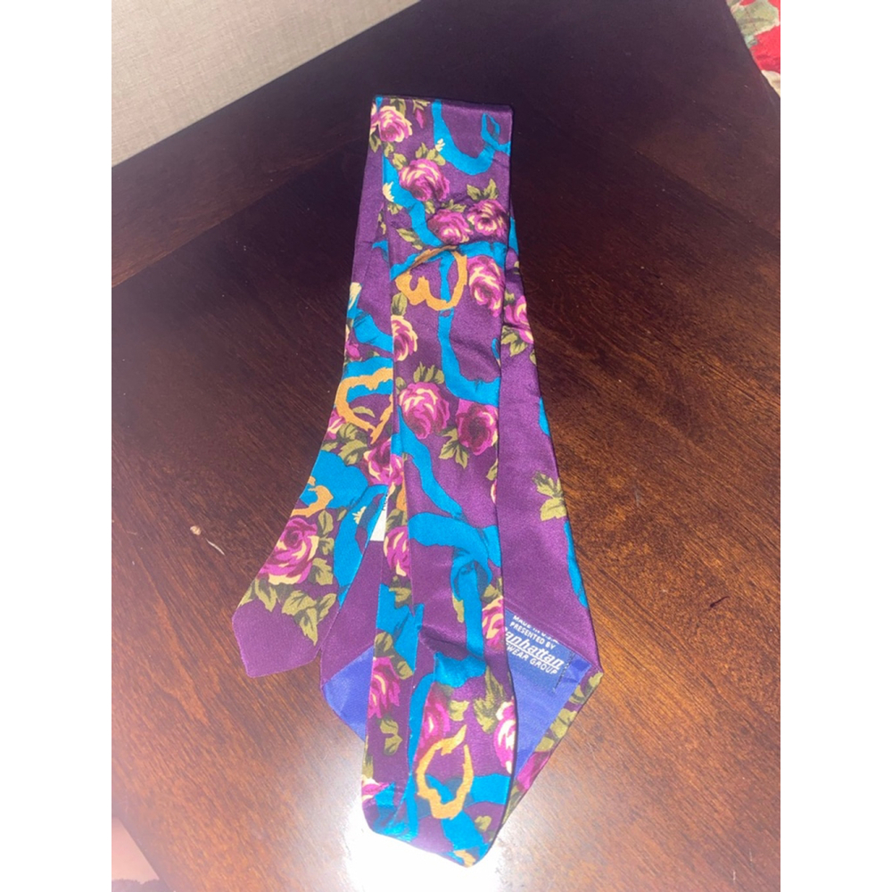 Vintage Beatles Floral &Hearts Silk Tie One Size - Picture 7 of 7